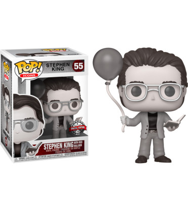 STEPHEN KING WITH RED BALLOON / STEPHEN KING / FIGURINE FUNKO POP / EXCLUSIVE SPECIAL EDITION STEPHEN KING WITH RED BALLOON / STEPHEN KING / FIGURINE FUNKO POP / EXCLUSIVE SPECIAL EDITION