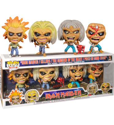 4 PACK IRON MAIDEN / IRON MAIDEN / FIGURINE FUNKO POP / EXCLUSIVE SPECIAL EDITION / GITD 4 PACK IRON MAIDEN / IRON MAIDEN / FIGURINE FUNKO POP / EXCLUSIVE SPECIAL EDITION / GITD
