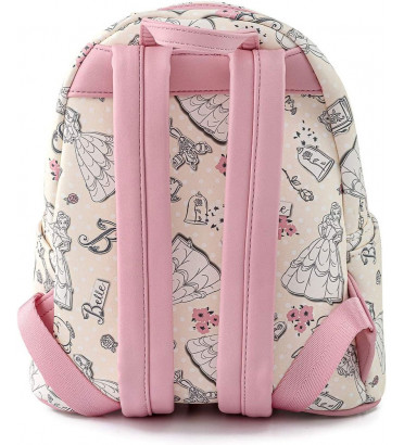 MINI SAC A DOS BELLE CREME AOP / LA BELLE ET LA BÊTE / LOUNGEFLY