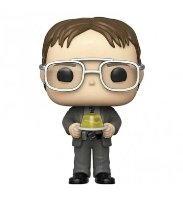 DWIGHT SCHRUTE WITH JELLO STAPLER / THE OFFICE / FIGURINE FUNKO POP