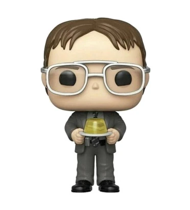 DWIGHT SCHRUTE WITH JELLO STAPLER / THE OFFICE / FIGURINE FUNKO POP