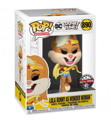 LOLA BUNNY AS WONDER WOMAN / LOONEY TUNES / FIGURINE FUNKO POP / EXCLUSIVE SPECIAL EDITION