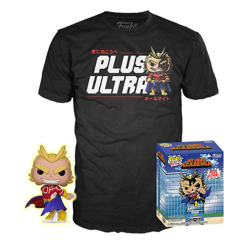 T-SHIRT XL AVEC POP ALL MIGHT / MY HERO ACADEMIA / FIGURINE FUNKO POP