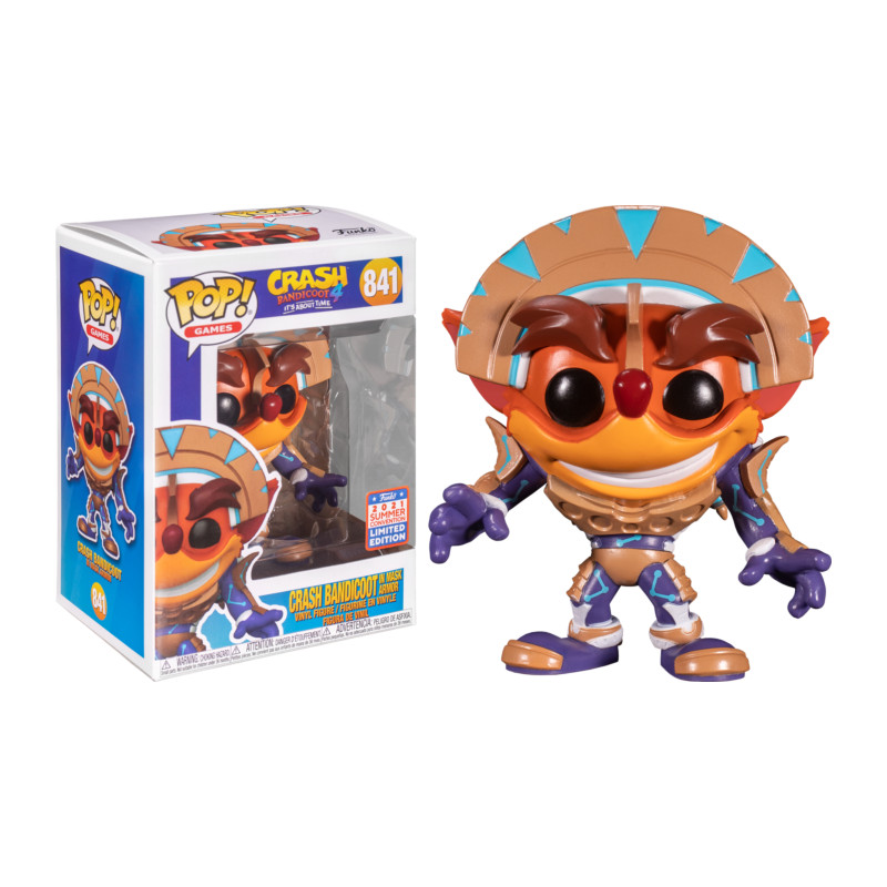 CRASH BANDICOOT IN MASK ARMOR / CRASH BANDICOOT / FIGURINE FUNKO POP / EXCLUSIVE SDCC 2021