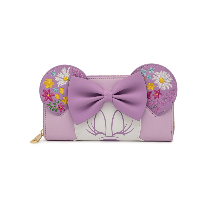 PORTEFEUILLE MINNIE HOLDING FLOWERS / MICKEY MOUSE / LOUNGEFLY