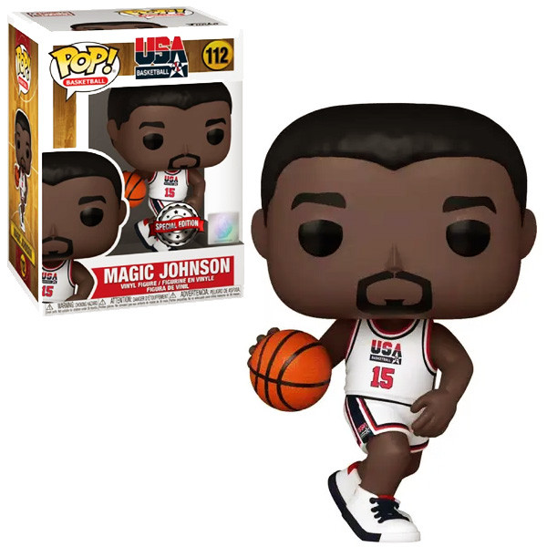 MAGIC JOHNSON USA BASKETBALL FIGURINE FUNKO POP EXCLUSIVE SPECIAL EDITION