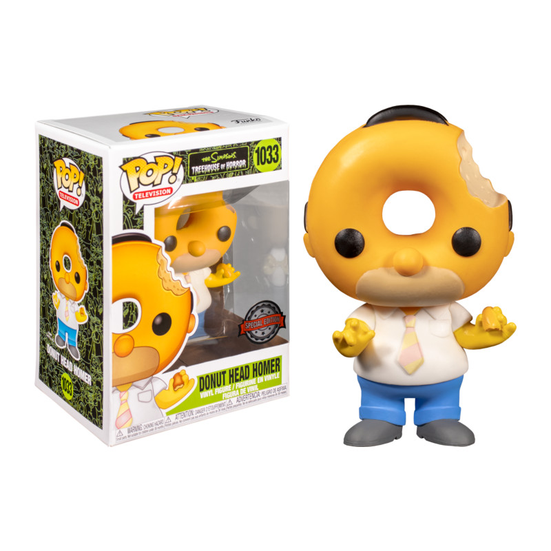 DONUT HEAD HOMER / THE SIMPSONS TREEHOUSE OF HORROR / FIGURINE FUNKO POP / EXCLUSIVE SPECIAL EDITION