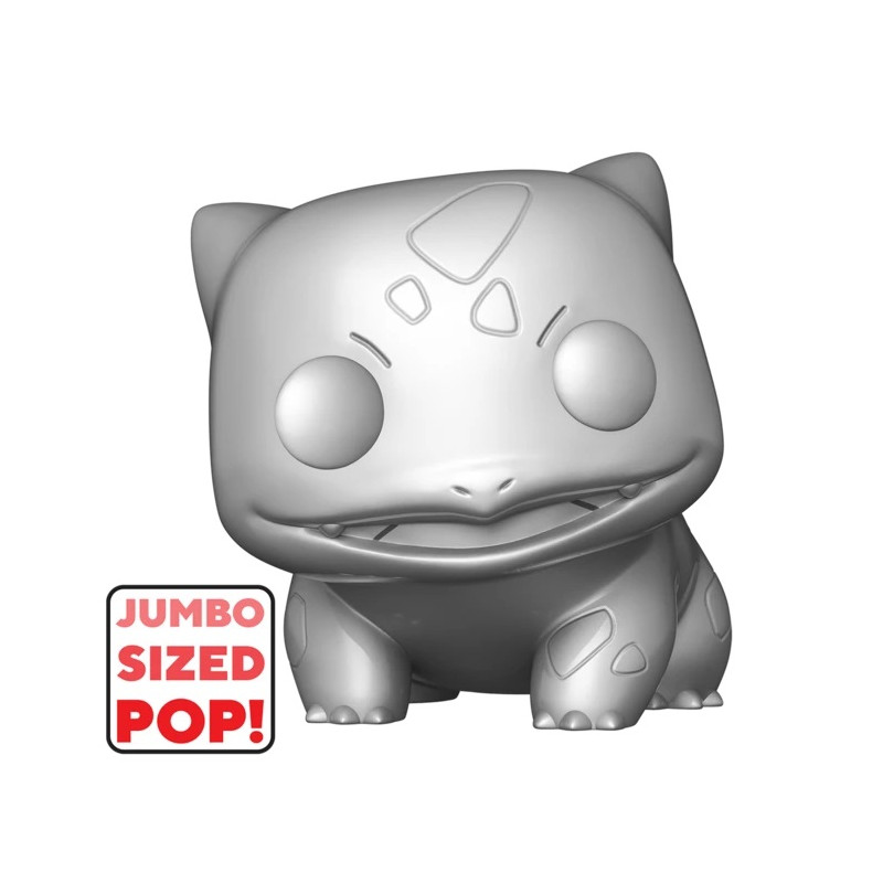 BULBASAUR SILVER SUPER OVERSIZED / POKEMON / FIGURINE FUNKO POP