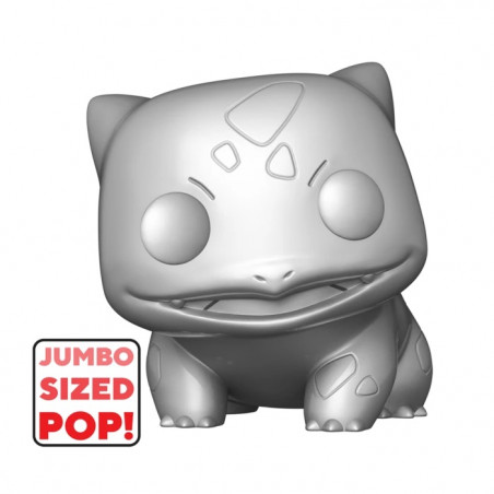 BULBASAUR SILVER SUPER OVERSIZED / POKEMON / FIGURINE FUNKO POP