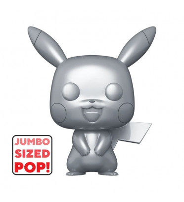 PIKACHU SILVER SUPER OVERSIZED / POKEMON / FIGURINE FUNKO POP