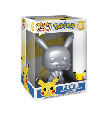 PIKACHU SILVER SUPER OVERSIZED / POKEMON / FIGURINE FUNKO POP