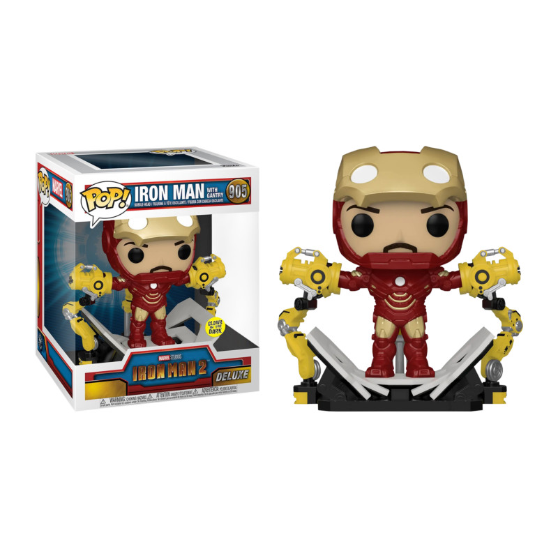 IRON MAN WITH GANTRY / IRON MAN 2 / FIGURINE FUNKO POP / EXCLUSIVE SPECIAL EDITION / GITD