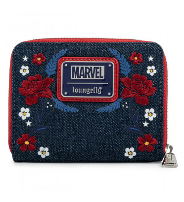 PORTEFEUILLE CAPTAIN AMERICA 80TH ANNIVERSARY FLORAL / CAPTAIN AMERICA / LOUNGEFLY