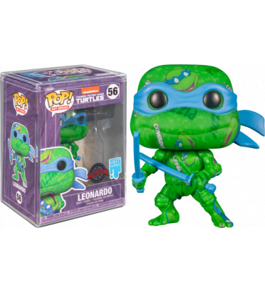 LEONARDO ARTIST WITH POP PROTECTOR / LES TORTUES NINJA / FIGURINE FUNKO POP / EXCLUSIVE SPECIAL EDITION