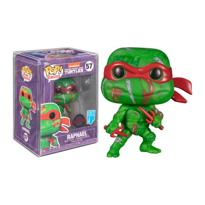 RAPHEL ARTIST WITH POP PROTECTOR / LES TORTUES NINJA / FIGURINE FUNKO POP / EXCLUSIVE SPECIAL EDITION