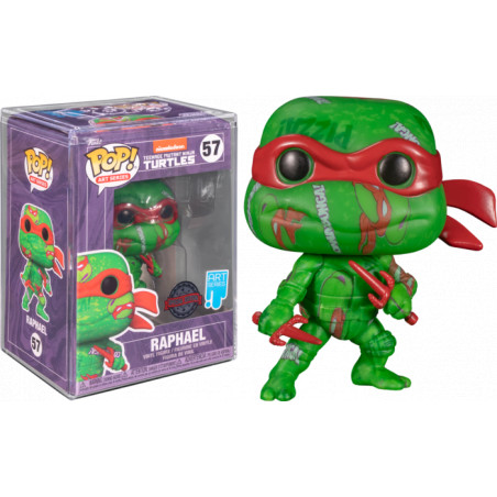 RAPHAEL ARTIST WITH POP PROTECTOR / LES TORTUES NINJA / FIGURINE FUNKO POP / EXCLUSIVE SPECIAL EDITION