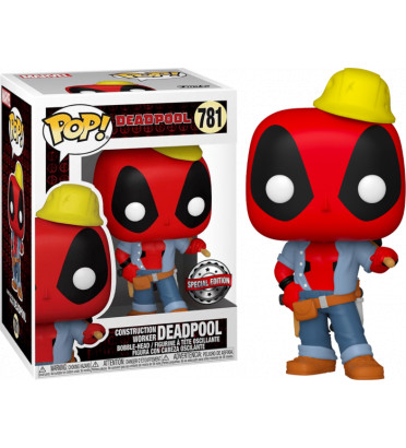 CONSTRUCTION WORKER DEADPOOL / DEADPOOL / FIGURINE FUNKO POP / EXCLUSIVE SPECIAL EDITION