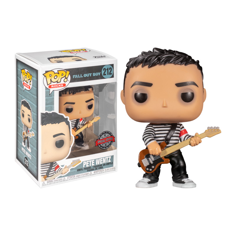 PETE WENTZ IN BLACK AND WHITE / FALL OUT BOY / FIGURINE FUNKO POP / EXCLUSIVE SPECIAL EDITION