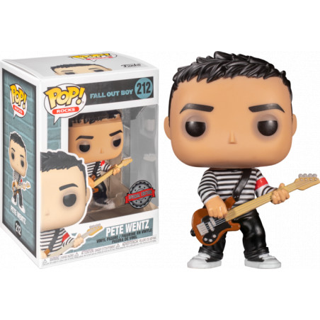 PETE WENTZ IN BLACK AND WHITE / FALL OUT BOY / FIGURINE FUNKO POP / EXCLUSIVE SPECIAL EDITION