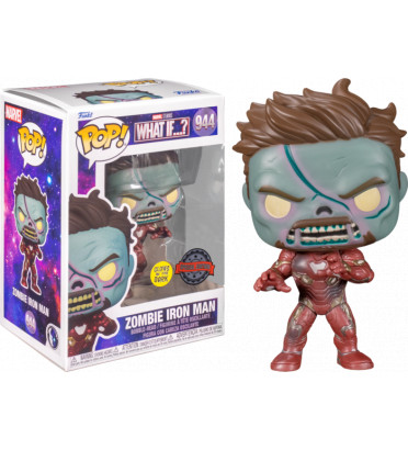 ZOMBIE IRON MAN / MARVEL WHAT IF / FIGURINE FUNKO POP / EXCLUSIVE SPECIAL EDITION / GITD