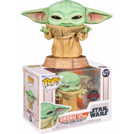 GROGU USING THE FORCE / STAR WARS THE MANDALORIAN / FIGURINE FUNKO POP / EXCLUSIVE SPECIAL EDITION