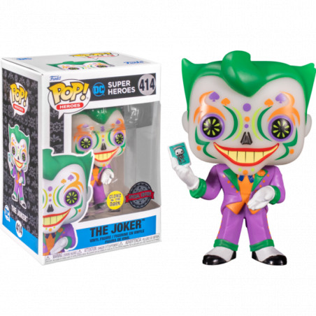 THE JOKER DIA DE LOS MUERTOS / SUPER HEROES / FIGURINE FUNKO POP / EXCLUSIVE SPECIAL EDITION / GITD