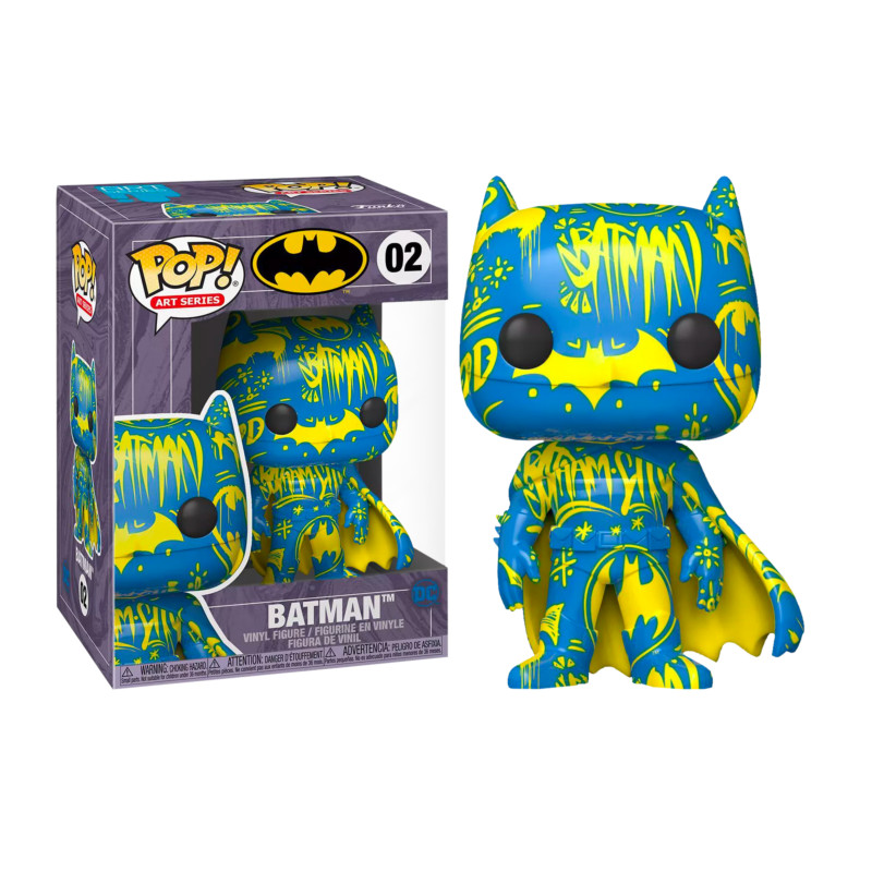 BATMAN ARTIST SERIES BLUE AND YELLOW WITH PROTECTOR CASE / BATMAN / FIGURINE FUNKO POP