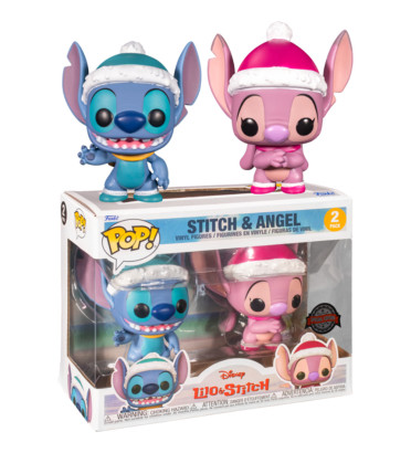 2 PACK WINTER STITCH ET ANGEL / LILO ET STITCH / FIGURINE FUNKO POP / EXCLUSIVE SPECIAL EDITION 2 PACK WINTER STITCH ET ANGEL / LILO ET STITCH / FIGURINE FUNKO POP / EXCLUSIVE SPECIAL EDITION