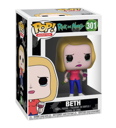 BETH AVEC UN VERRE DE VIN / RICK ET MORTY / FIGURINE FUNKO POP BETH AVEC UN VERRE DE VIN / RICK ET MORTY / FIGURINE FUNKO POP