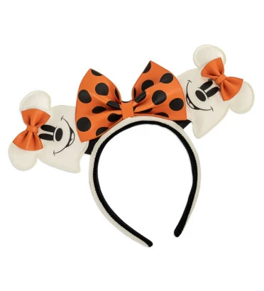 SERRE TETE GHOST MINNIE GLOW IN THE DARK COSPLAY / MICKEY MOUSE / LOUNGEFLY SERRE TETE GHOST MINNIE GLOW IN THE DARK COSPLAY / MICKEY MOUSE / LOUNGEFLY