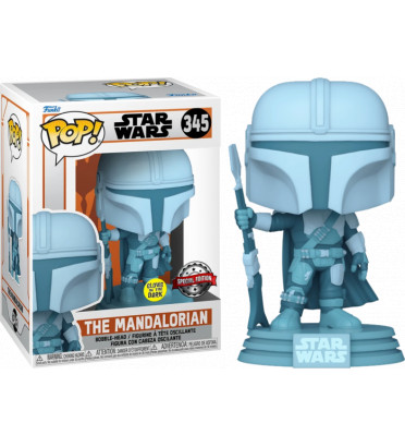 THE MANDALORIAN HOLO / STAR WARS THE MANDALORIAN / FIGURINE FUNKO POP / EXCLUSIVE SPECIAL EDITION / GITD