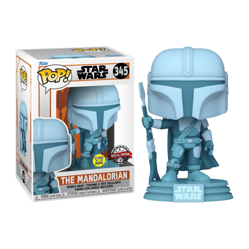 THE MANDALORIAN HOLO / STAR WARS THE MANDALORIAN / FIGURINE FUNKO POP / EXCLUSIVE SPECIAL EDITION / GITD