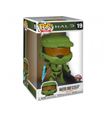 MASTER CHIEF WITH ENERGY SWORD AND GRAPPLESHOT SUPER OVERSIZED / HALO / FIGURINE FUNKO POP / EXCLUSIVE SPECIAL EDITION