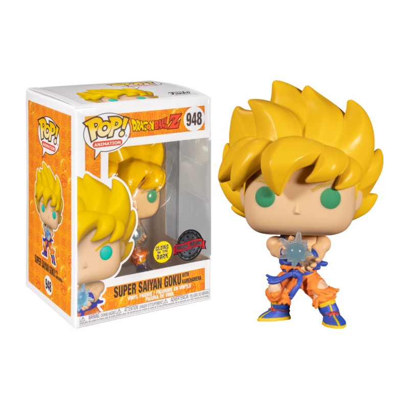 SUPER SAIYAN GOKU WITH KAMEHAMEHA / DRAGON BALL Z / FIGURINE FUNKO POP / EXCLUSIVE SPECIAL EDITION / GITD