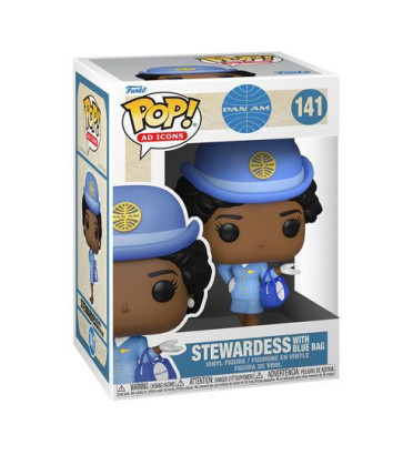 STEWARDESS WITH BLUE BAG / PAN AM / FIGURINE FUNKO POP STEWARDESS WITH BLUE BAG / PAN AM / FIGURINE FUNKO POP