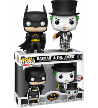 2 PACK BATMAN AND THE JOKER / BATMAN 1989 / FIGURINE FUNKO POP / EXCLUSIVE SPECIAL EDITION