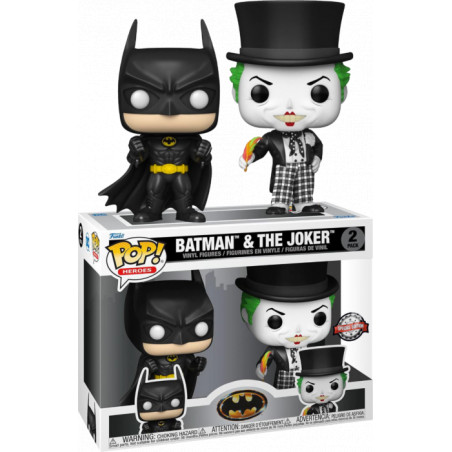 2 PACK BATMAN AND THE JOKER / BATMAN 1989 / FIGURINE FUNKO POP / EXCLUSIVE SPECIAL EDITION