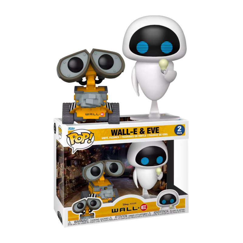 2 PACK WALL-E AND EVE LIGHTBULB / WALL-E / FIGURINE FUNKO POP / EXCLUSIVE SPECIAL EDITION