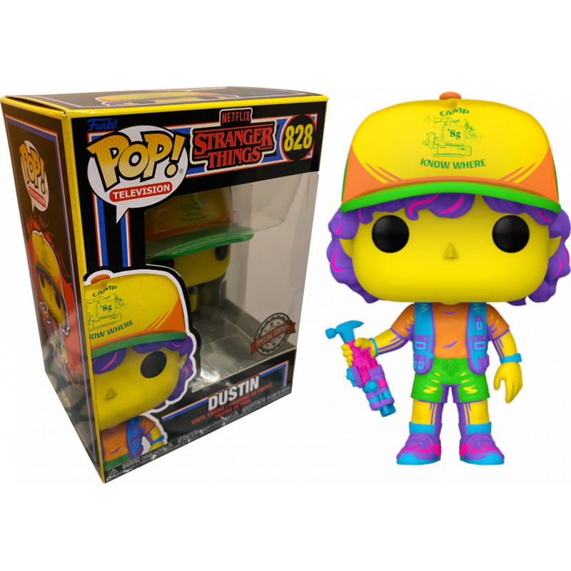 DUSTIN BLACKLIGHT / STRANGER THINGS / FIGURINE FUNKO POP / EXCLUSIVE SPECIAL EDITION