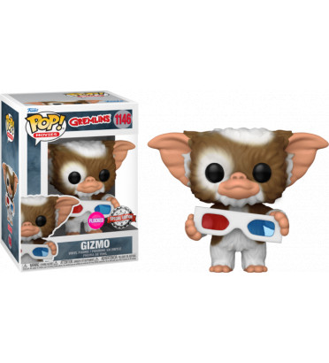 GIZMO WITH 3D GLASSES / GREMLINS / FIGURINE FUNKO POP / EXCLUSIVE SPECIAL EDITION / FLOCKED