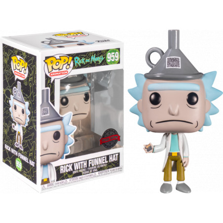 RICK WITH FUNNEL HAT / RICK ET MORTY / FIGURINE FUNKO POP / EXCLUSIVE SPECIAL EDITION