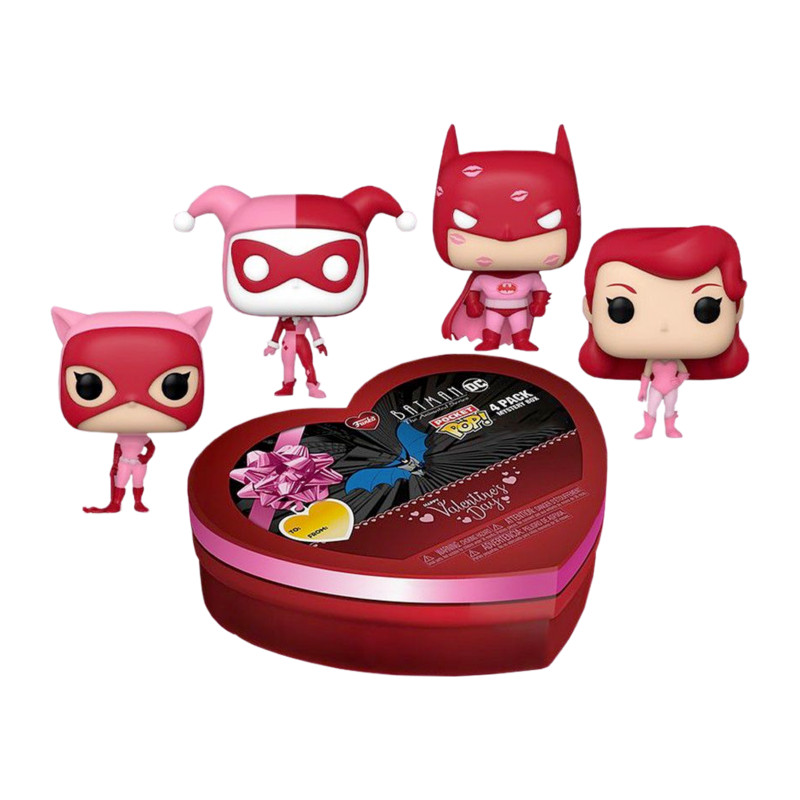 4 PACK MYSTERY BOX DC VALENTINE OCTOBRE ROSE / DC COMICS / FUNKO POCKET POP