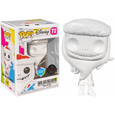 SANTA JACK SKELLINGTON WHITE DIY / L'ETRANGE NOEL DE MR JACK / FIGURINE FUNKO POP / EXCLUSIVE SPECIAL EDITION