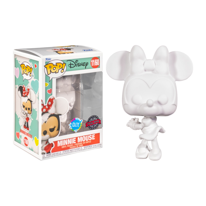 VALENTINE MINNIE MOUSE WHITE DIY / MICKEY MOUSE / FIGURINE FUNKO POP / EXCLUSIVE SPECIAL EDITION