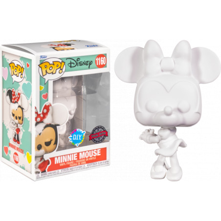 VALENTINE MINNIE MOUSE WHITE DIY / MICKEY MOUSE / FIGURINE FUNKO POP / EXCLUSIVE SPECIAL EDITION