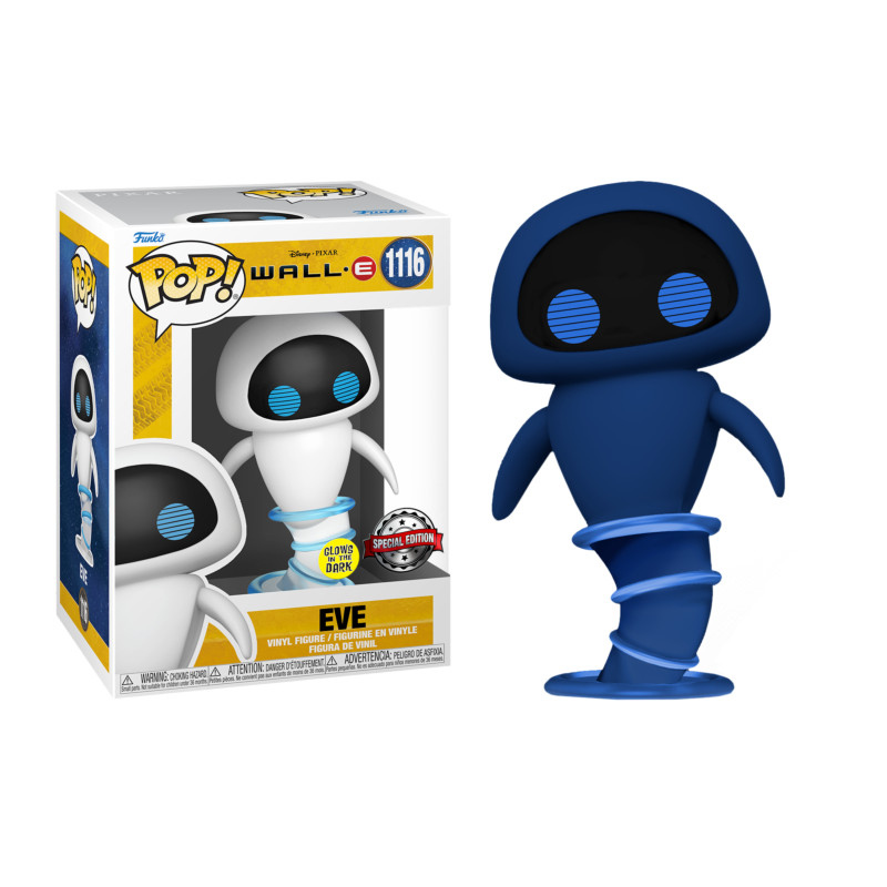EVE FLYING/ WALL-E / FIGURINE FUNKO POP / EXCLUSIVE SPECIAL EDITION / GITD