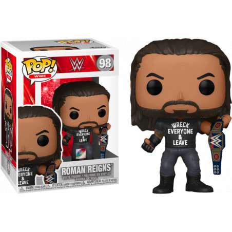 ROMAN REIGNS WITH WRECK EVERYONE / WWE / FIGURINE FUNKO POP / EXCLUSIVE SPECIAL EDITION