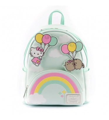 MINI SAC A DOS HELLO KITTY AND PUSHEEN BALLOONS AND RAINBOW / HELLO KITTY / LOUNGEFLY