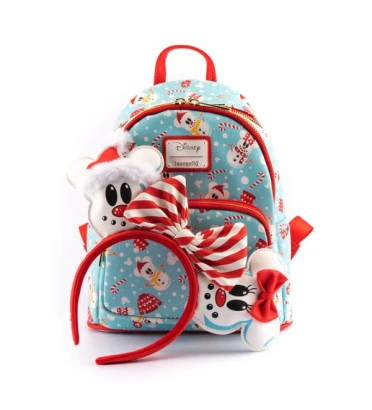 MINI SAC A DOS AVEC SERRE TETE MINNIE MICKEY SNOWMAN / MICKEY MOUSE / LOUNGEFLY MINI SAC A DOS AVEC SERRE TETE MINNIE MICKEY SNOWMAN / MICKEY MOUSE / LOUNGEFLY