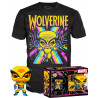 T-SHIRT L AVEC POP WOLVERINE / BLACKLIGHT / FIGURINE FUNKO POP